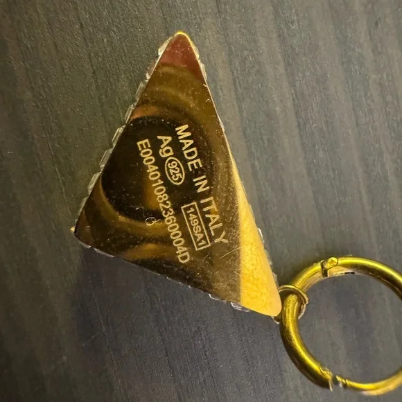 Prada Black and Gold Logo Earrings - Picture 10 of 10